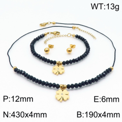 Stainless steel jewelry Necklace Earrings Bracelet set Wholesale