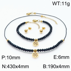Stainless steel jewelry Necklace Earrings Bracelet set Wholesale