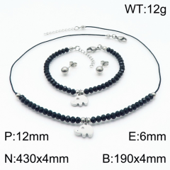 Stainless steel jewelry Necklace Earrings Bracelet set Wholesale