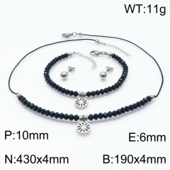 Stainless steel jewelry Necklace Earrings Bracelet set Wholesale