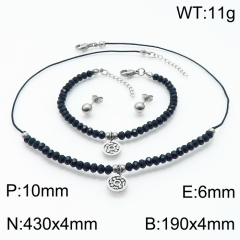 Stainless steel jewelry Necklace Earrings Bracelet set Wholesale