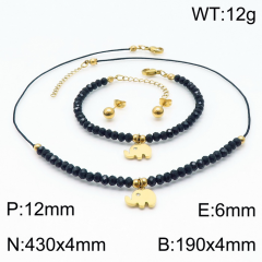 Stainless steel jewelry Necklace Earrings Bracelet set Wholesale