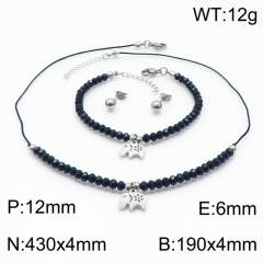 Stainless steel jewelry Necklace Earrings Bracelet set Wholesale