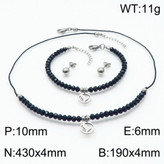 Stainless steel jewelry Necklace Earrings Bracelet set Wholesale