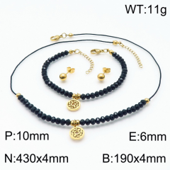 Stainless steel jewelry Necklace Earrings Bracelet set Wholesale