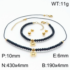 Stainless steel jewelry Necklace Earrings Bracelet set Wholesale