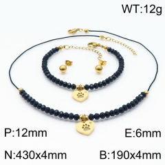 Stainless steel jewelry Necklace Earrings Bracelet set Wholesale