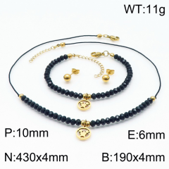 Stainless steel jewelry Necklace Earrings Bracelet set Wholesale