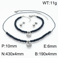 Stainless steel jewelry Necklace Earrings Bracelet set Wholesale