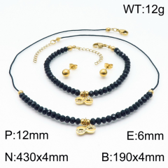 Stainless steel jewelry Necklace Earrings Bracelet set Wholesale
