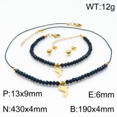 Stainless steel jewelry Necklace Earrings Bracelet set Wholesale