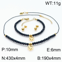 Stainless steel jewelry Necklace Earrings Bracelet set Wholesale