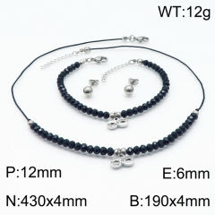 Stainless steel jewelry Necklace Earrings Bracelet set Wholesale