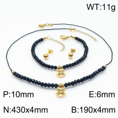 Stainless steel jewelry Necklace Earrings Bracelet set Wholesale