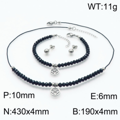 Stainless steel jewelry Necklace Earrings Bracelet set Wholesale