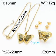 Stainless steel jewelry Necklace Earrings rings set Wholesale