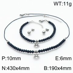 Stainless steel jewelry Necklace Earrings Bracelet set Wholesale