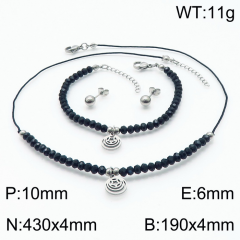 Stainless steel jewelry Necklace Earrings Bracelet set Wholesale
