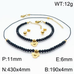 Stainless steel jewelry Necklace Earrings Bracelet set Wholesale