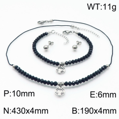 Stainless steel jewelry Necklace Earrings Bracelet set Wholesale