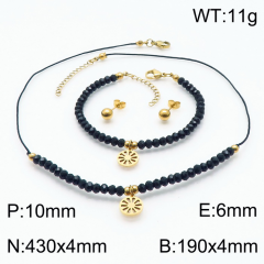 Stainless steel jewelry Necklace Earrings Bracelet set Wholesale