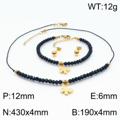 Stainless steel jewelry Necklace Earrings Bracelet set Wholesale