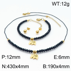 Stainless steel jewelry Necklace Earrings Bracelet set Wholesale