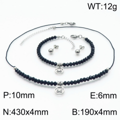 Stainless steel jewelry Necklace Earrings Bracelet set Wholesale