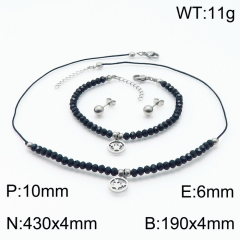 Stainless steel jewelry Necklace Earrings Bracelet set Wholesale