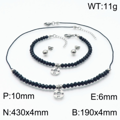 Stainless steel jewelry Necklace Earrings Bracelet set Wholesale