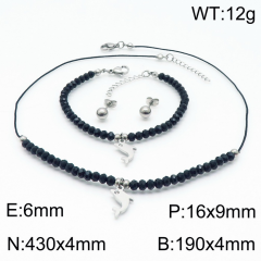 Stainless steel jewelry Necklace Earrings Bracelet set Wholesale