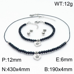 Stainless steel jewelry Necklace Earrings Bracelet set Wholesale