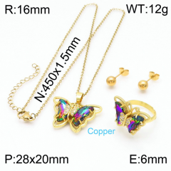 Stainless steel jewelry Necklace Earrings rings set Wholesale