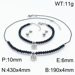 Stainless steel jewelry Necklace Earrings Bracelet set Wholesale