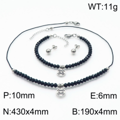 Stainless steel jewelry Necklace Earrings Bracelet set Wholesale