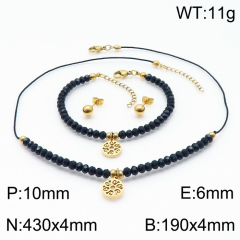 Stainless steel jewelry Necklace Earrings Bracelet set Wholesale
