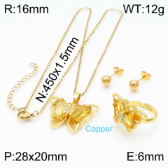 Stainless steel jewelry Necklace Earrings rings set Wholesale