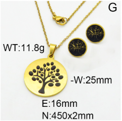 Stainless steel jewelry Necklace Earrings set Wholesale