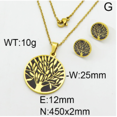 Stainless steel jewelry Necklace Earrings set Wholesale