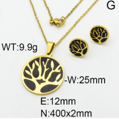 Stainless steel jewelry Necklace Earrings set Wholesale