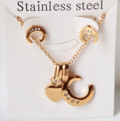 Stainless steel jewelry Necklace Earrings set Wholesale