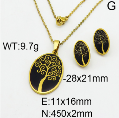 Stainless steel jewelry Necklace Earrings set Wholesale