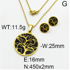 Stainless steel jewelry Necklace Earrings set Wholesale