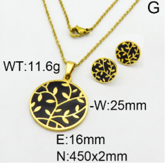Stainless steel jewelry Necklace Earrings set Wholesale