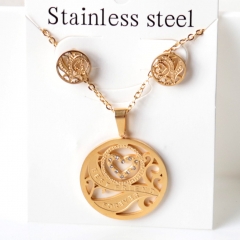 Stainless steel jewelry Necklace Earrings set Wholesale