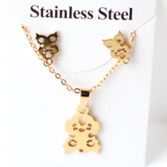 Stainless steel jewelry Earrings and necklaces set Wholesale