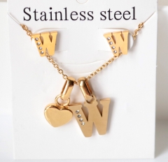 Stainless steel jewelry Necklace Earrings  set Wholesale
