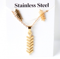 Stainless steel jewelry Earrings and necklaces set Wholesale