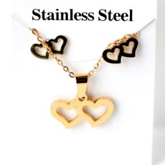 Stainless steel jewelry Earrings and necklaces set Wholesale