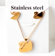 Stainless steel jewelry Necklace Earrings set Wholesale